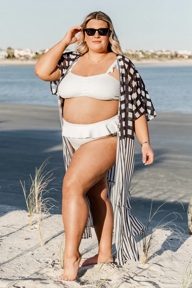 Morning Light Black Printed Kimono FINAL SALE
