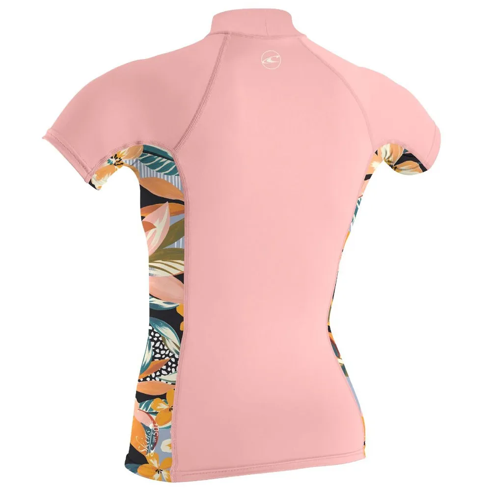 O'Neill Girls Premium Skins Turtleneck Rash - Burnt Coral/Artageo