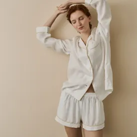 Pearl Linen Pajama Shorts