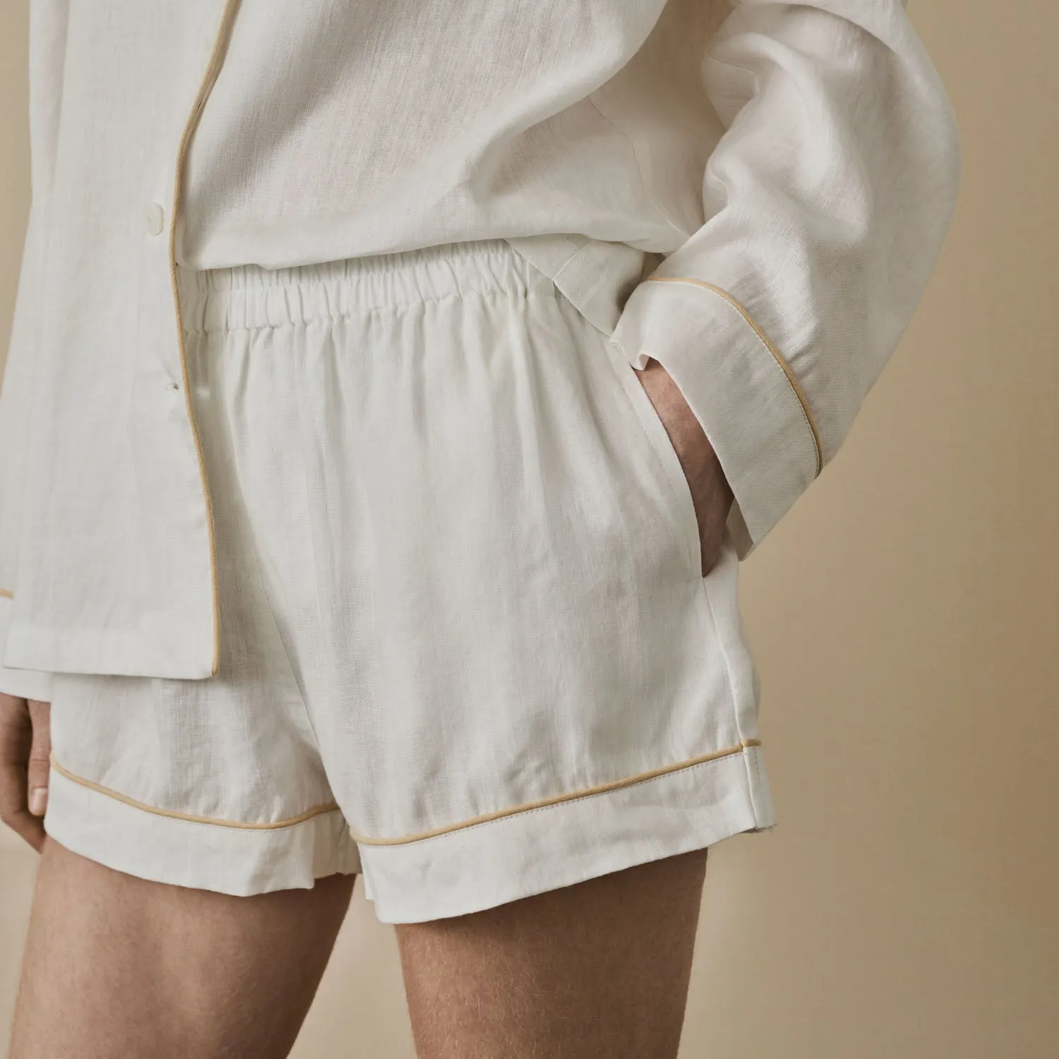 Pearl Linen Pajama Shorts