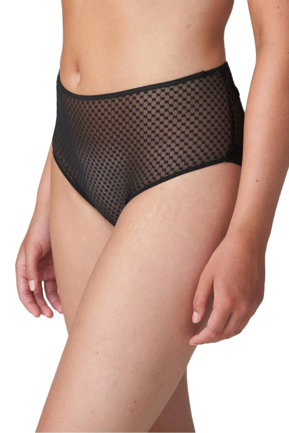 Prima Donna Twist Glass Beach High Waist Brief, Black (0542352)