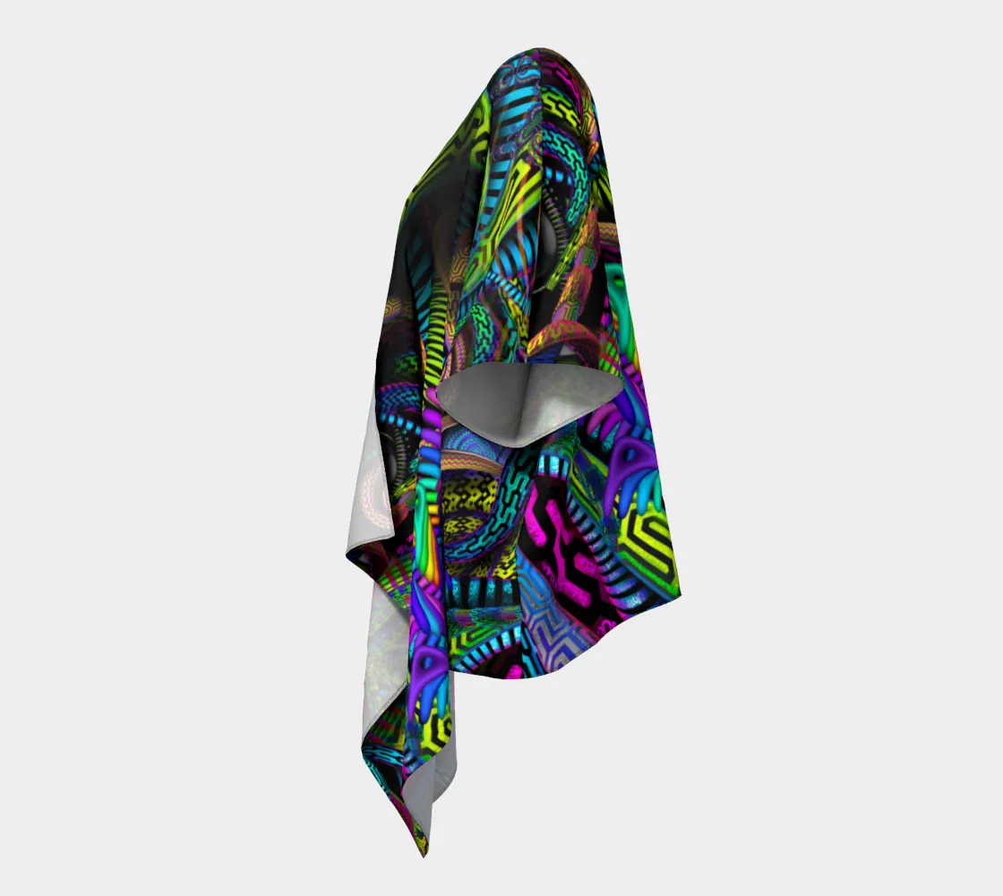 Primordial Draped Kimono