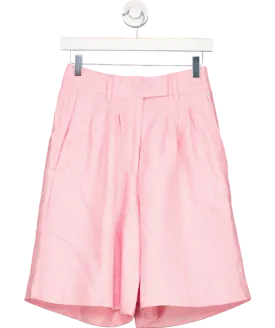 Remain Birger Christensen Pink Kiki Wide-leg Linen Shorts UK 6