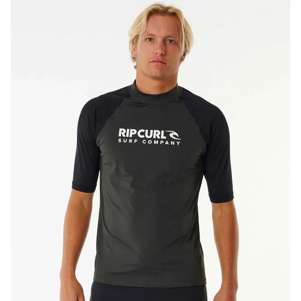 Rip Curl Shock UPF Rash Vest - Black Marle