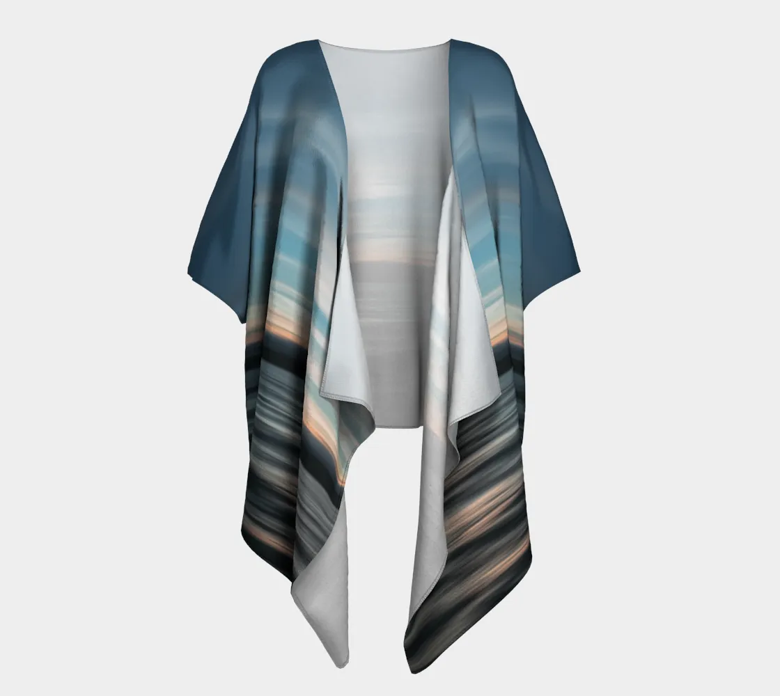 Sea Ripples Draped Kimono