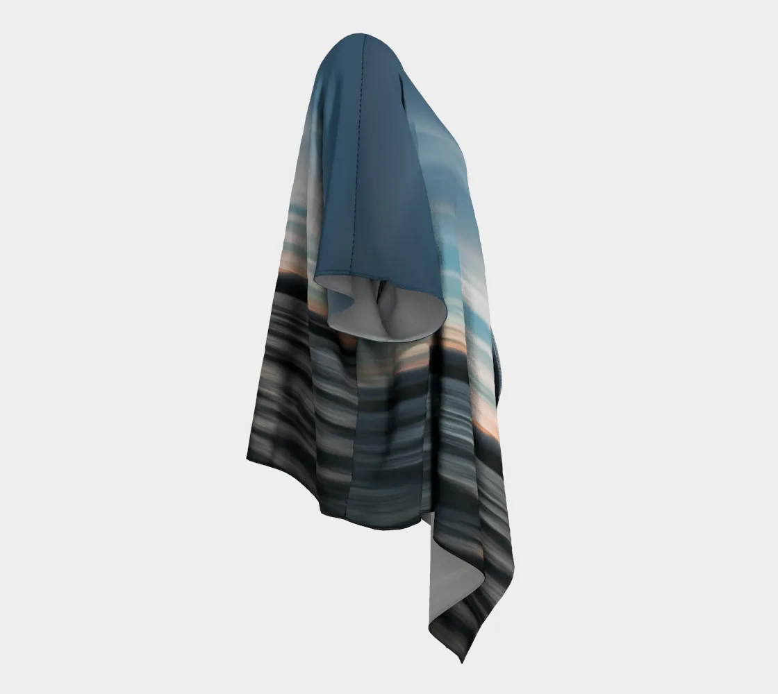 Sea Ripples Draped Kimono