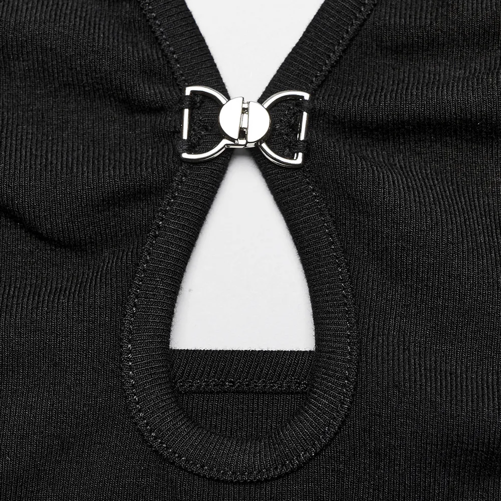 Sexy Halter Camisole with Metal Buckle Detailing