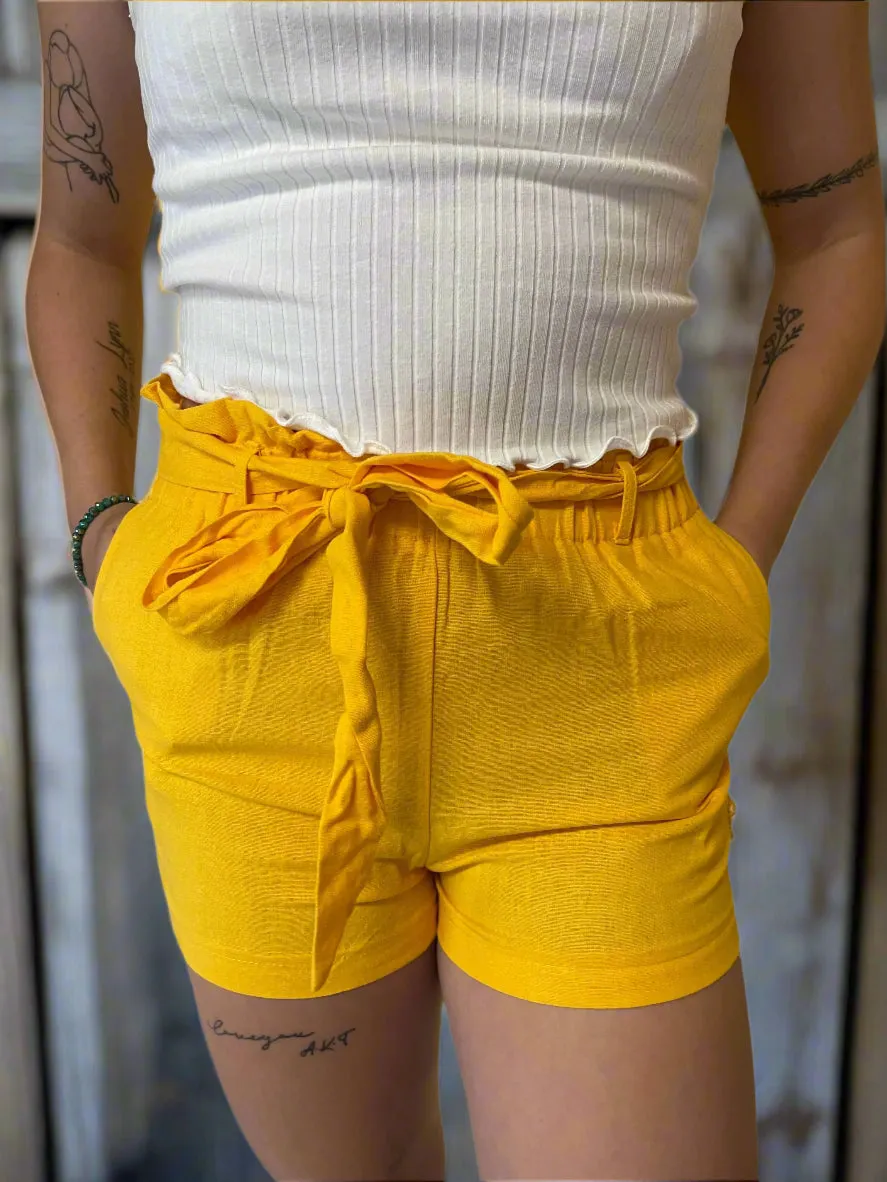 Shorts W/ Tie Belt