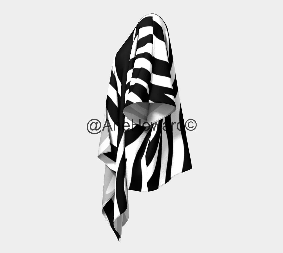 Silk Kimono Wrap Zebra