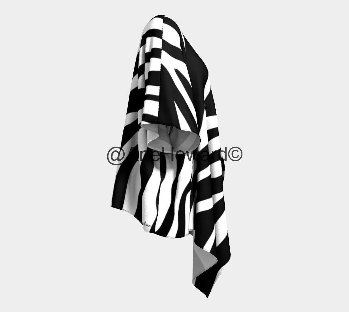 Silk Kimono Wrap Zebra
