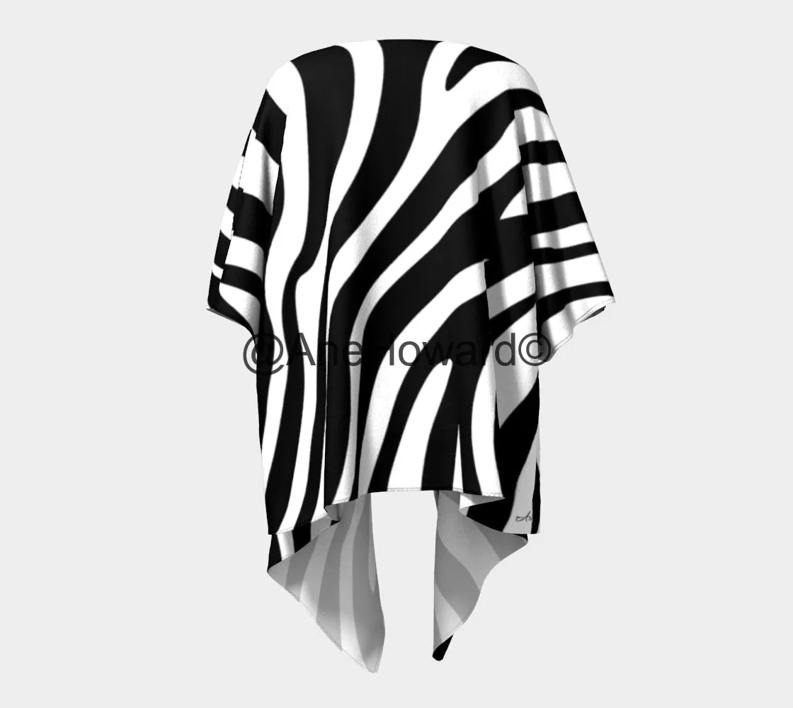 Silk Kimono Wrap Zebra