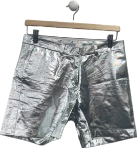 Simonetta Silver Metallic Shorts 14 