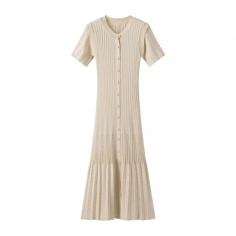 Simple Thin Knitted Midi Dress