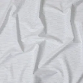 Sophisticated Silver-Grey Pinstripe 100% Cotton Shirting Fabric - Sleek Design, 150cm Width-D18574
