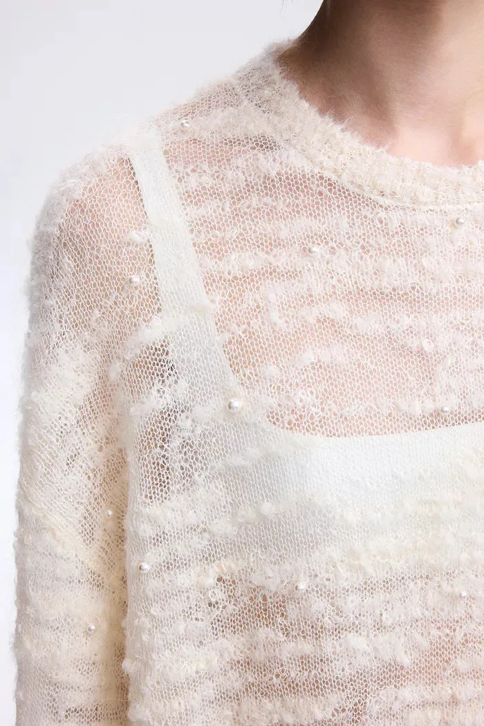 Vega Pearl Sweater in Baby Alpaca Blend