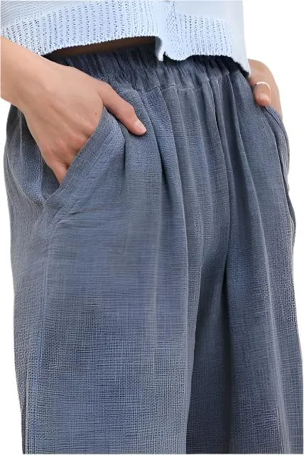 Washed Loose Fit Linen & Cotton One Size Bermuda Shorts