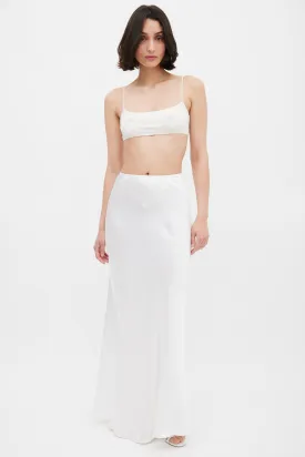White Silk Flori Bralette