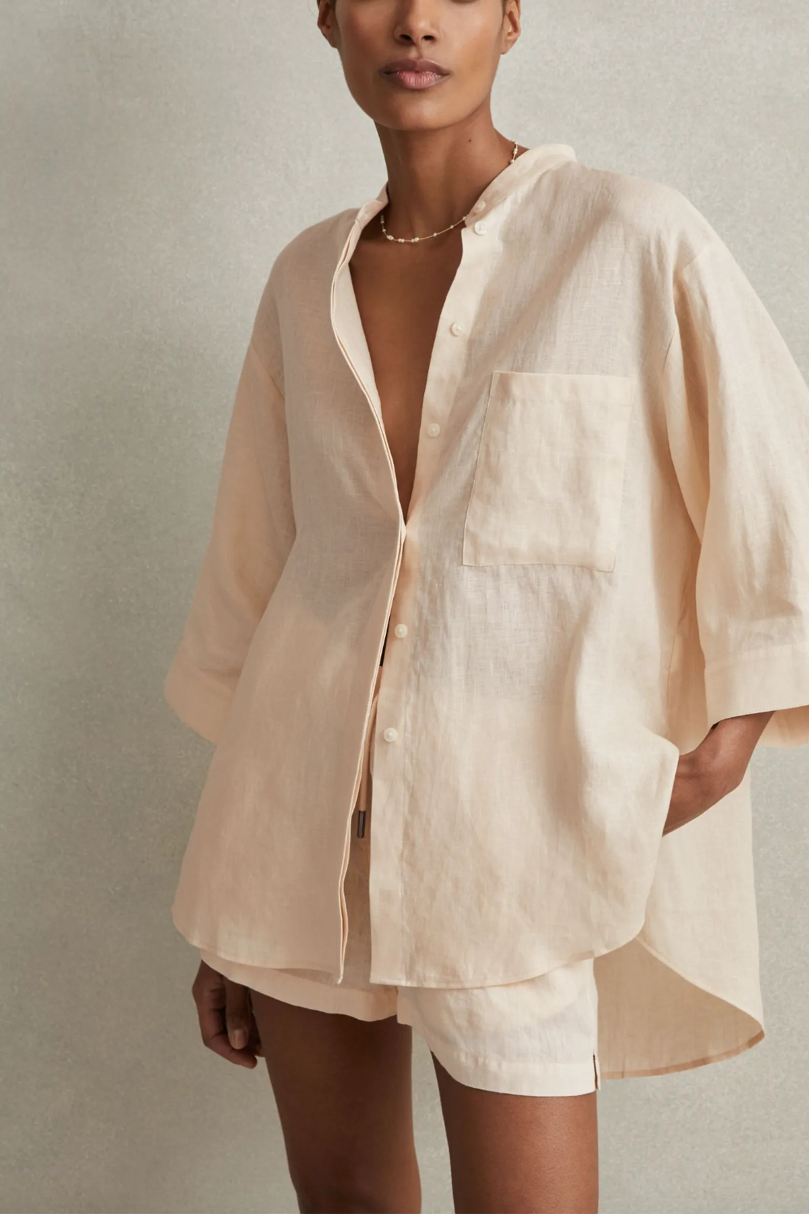 Winona Relaxed Sleeve Linen Shirt and Shorts