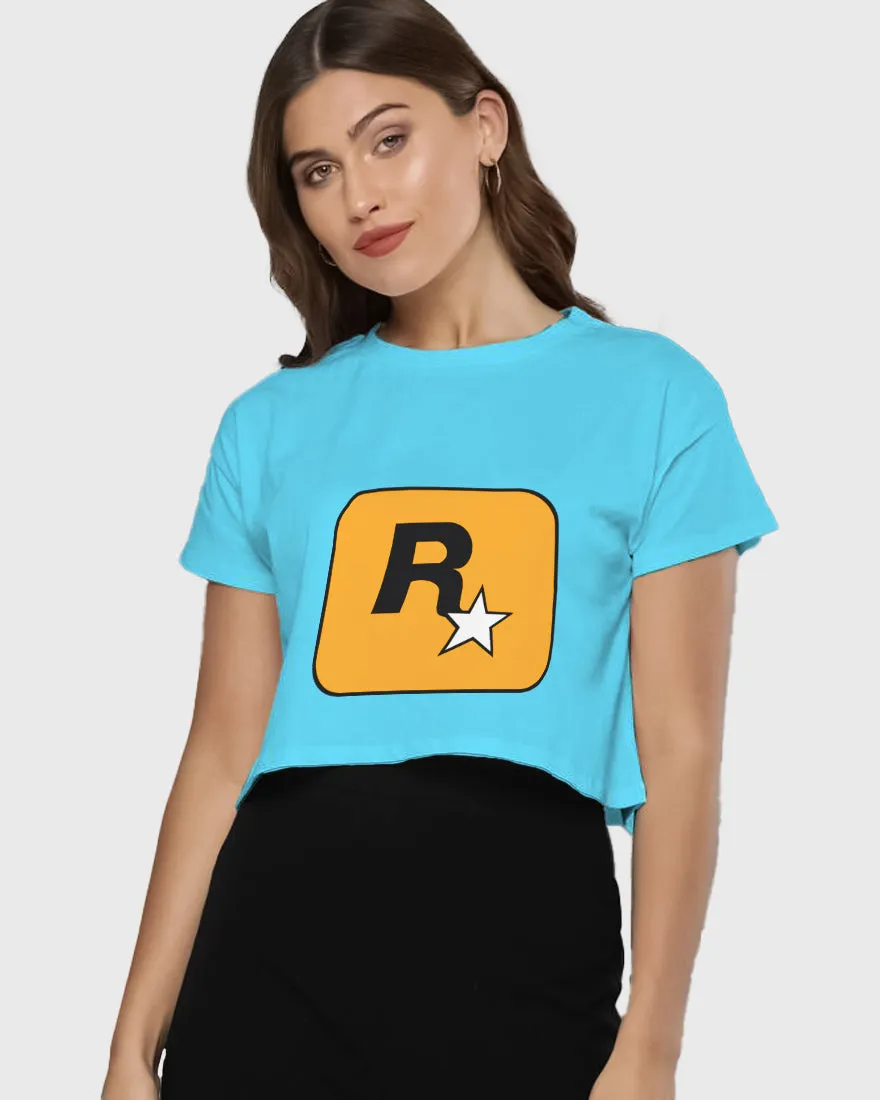 Womens Cropped TShirt Gaming Gta 1