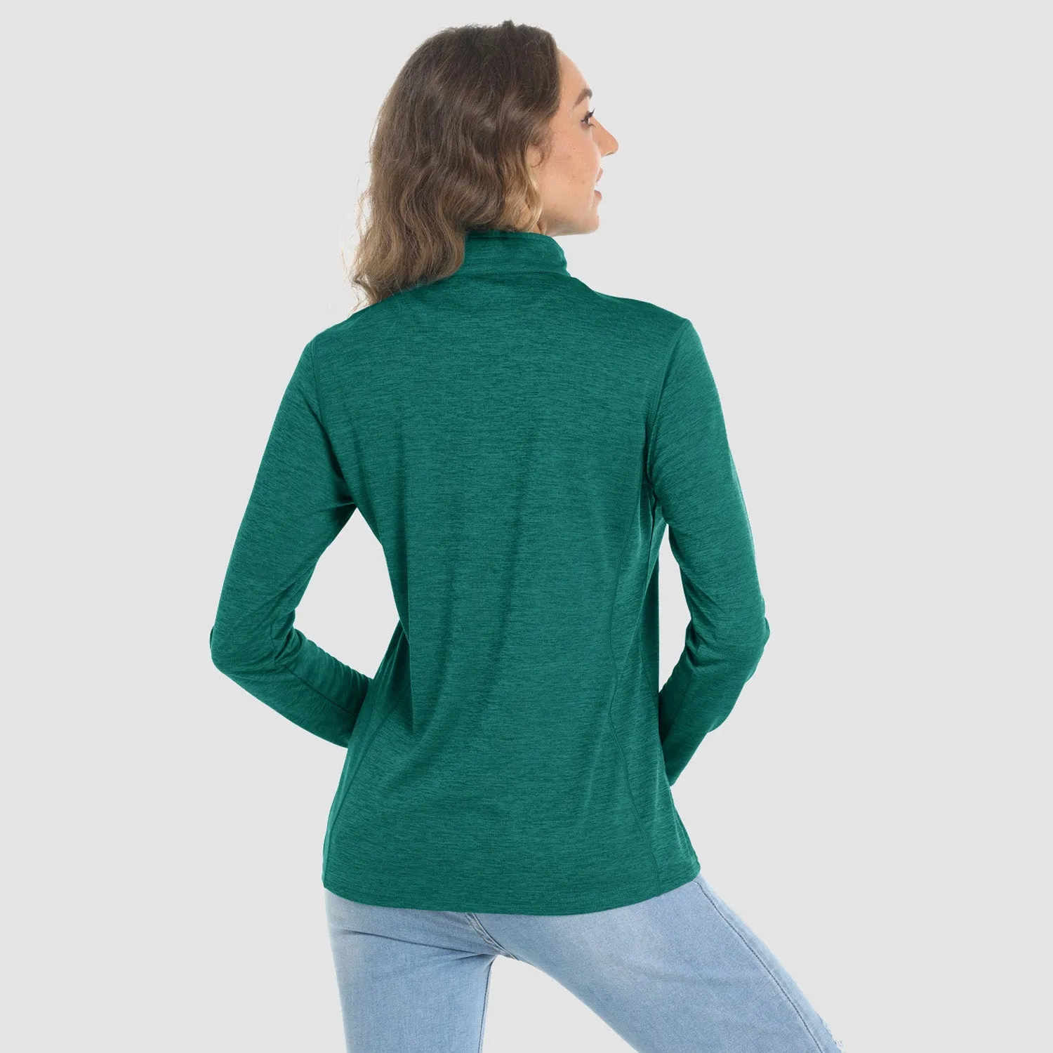 Women's Shirts Long Sleeve 1/4 Zip UPF50  UV Sun Protection Shirts Quick Dry