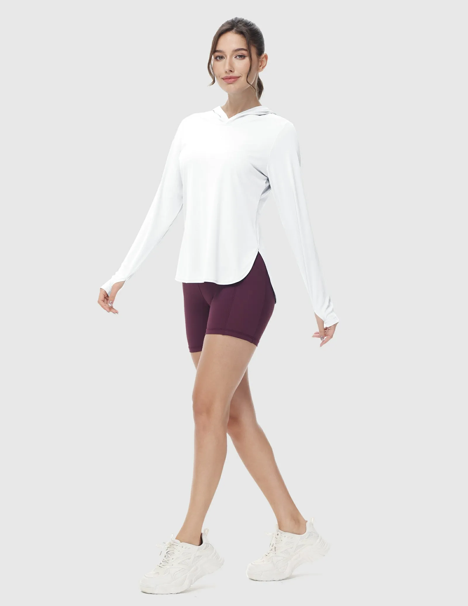 Womens UPF 50  Sun Protection Hoodie Shirts