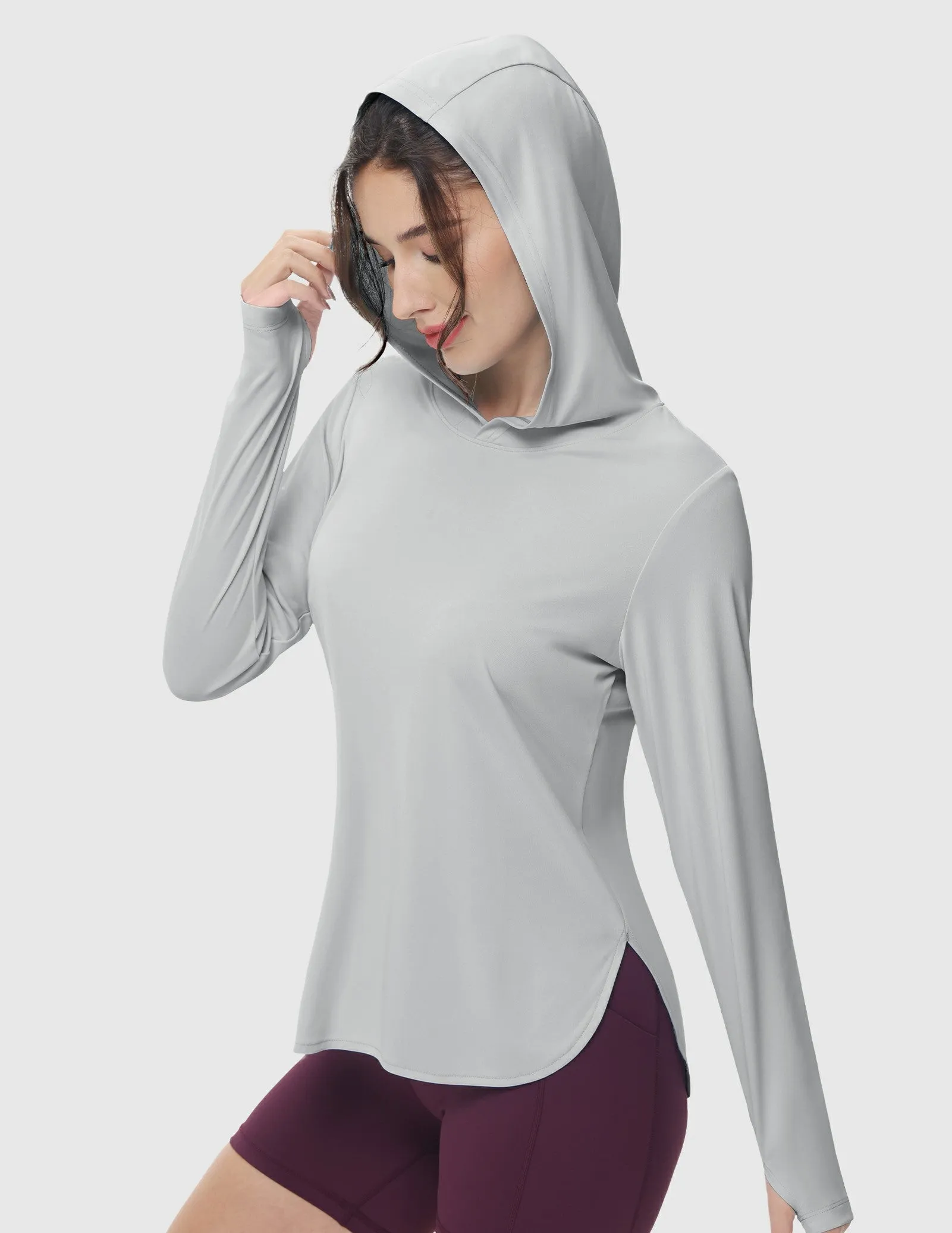Womens UPF 50  Sun Protection Hoodie Shirts
