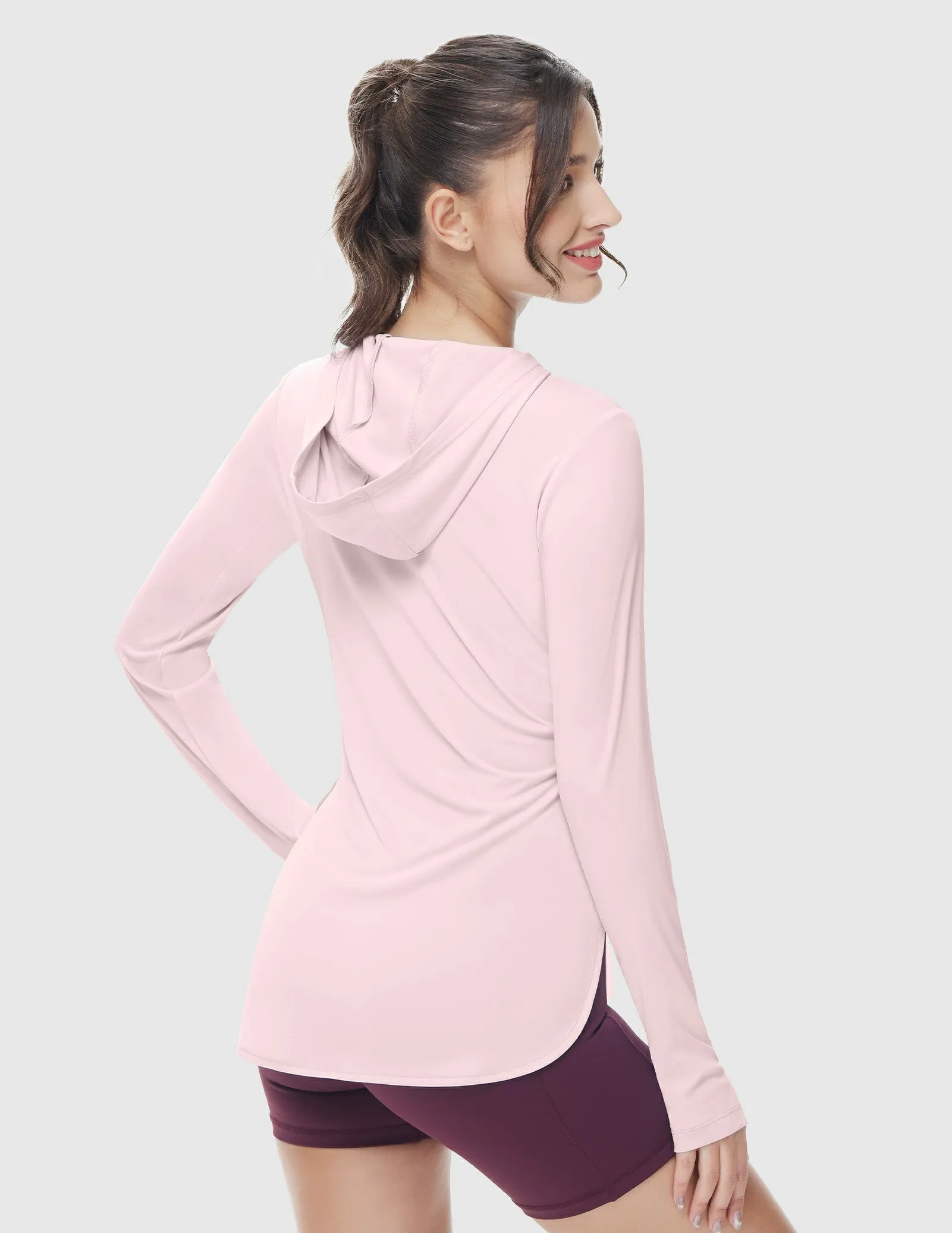 Womens UPF 50  Sun Protection Hoodie Shirts