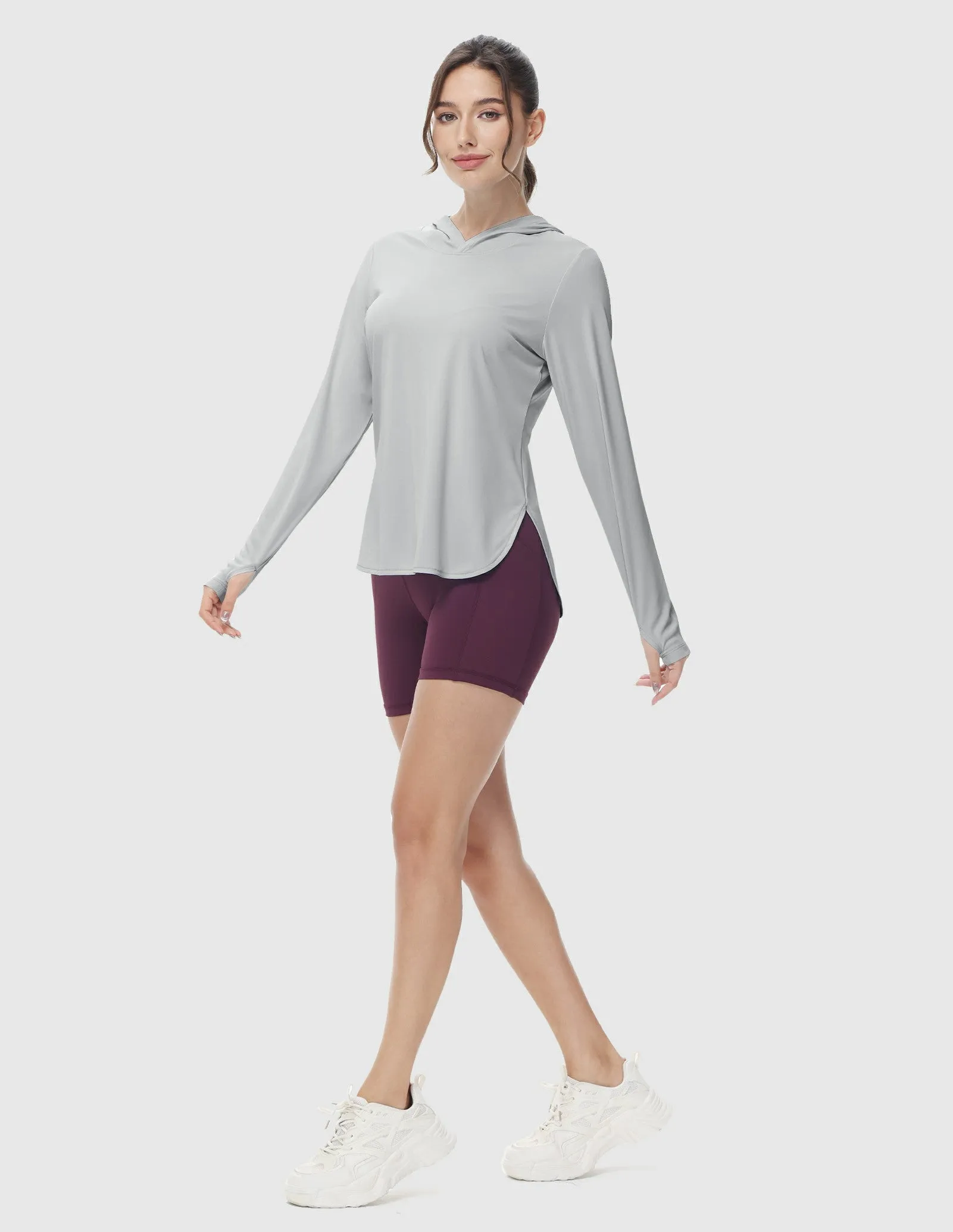 Womens UPF 50  Sun Protection Hoodie Shirts