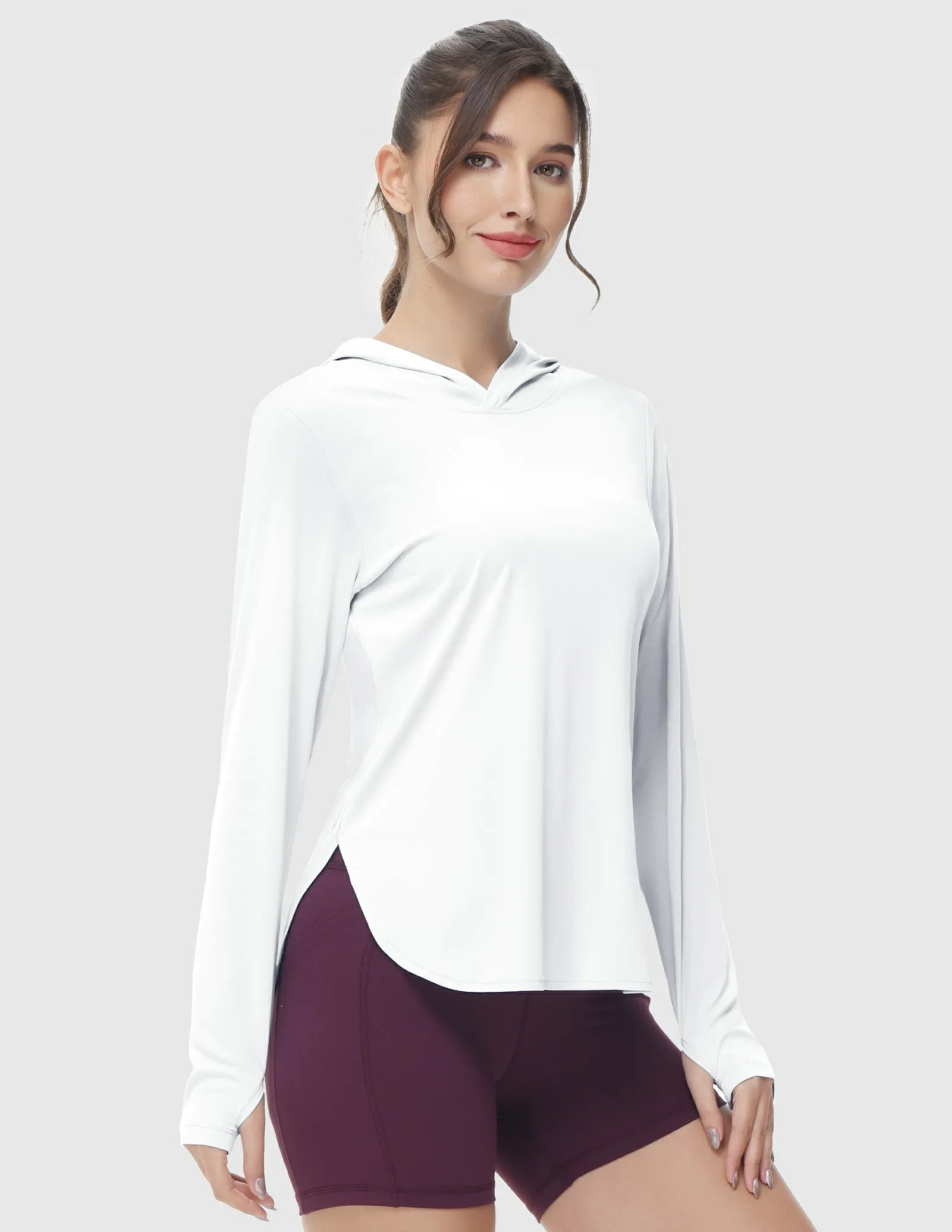 Womens UPF 50  Sun Protection Hoodie Shirts