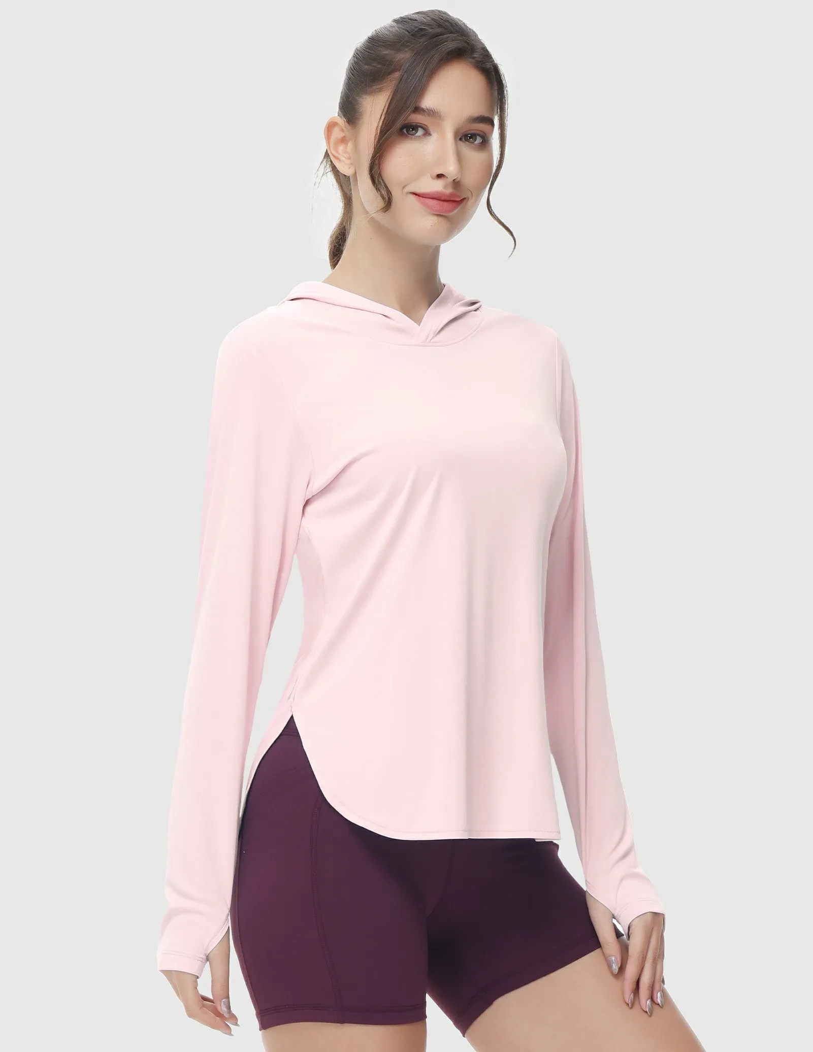 Womens UPF 50  Sun Protection Hoodie Shirts