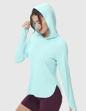 Womens UPF 50  Sun Protection Hoodie Shirts