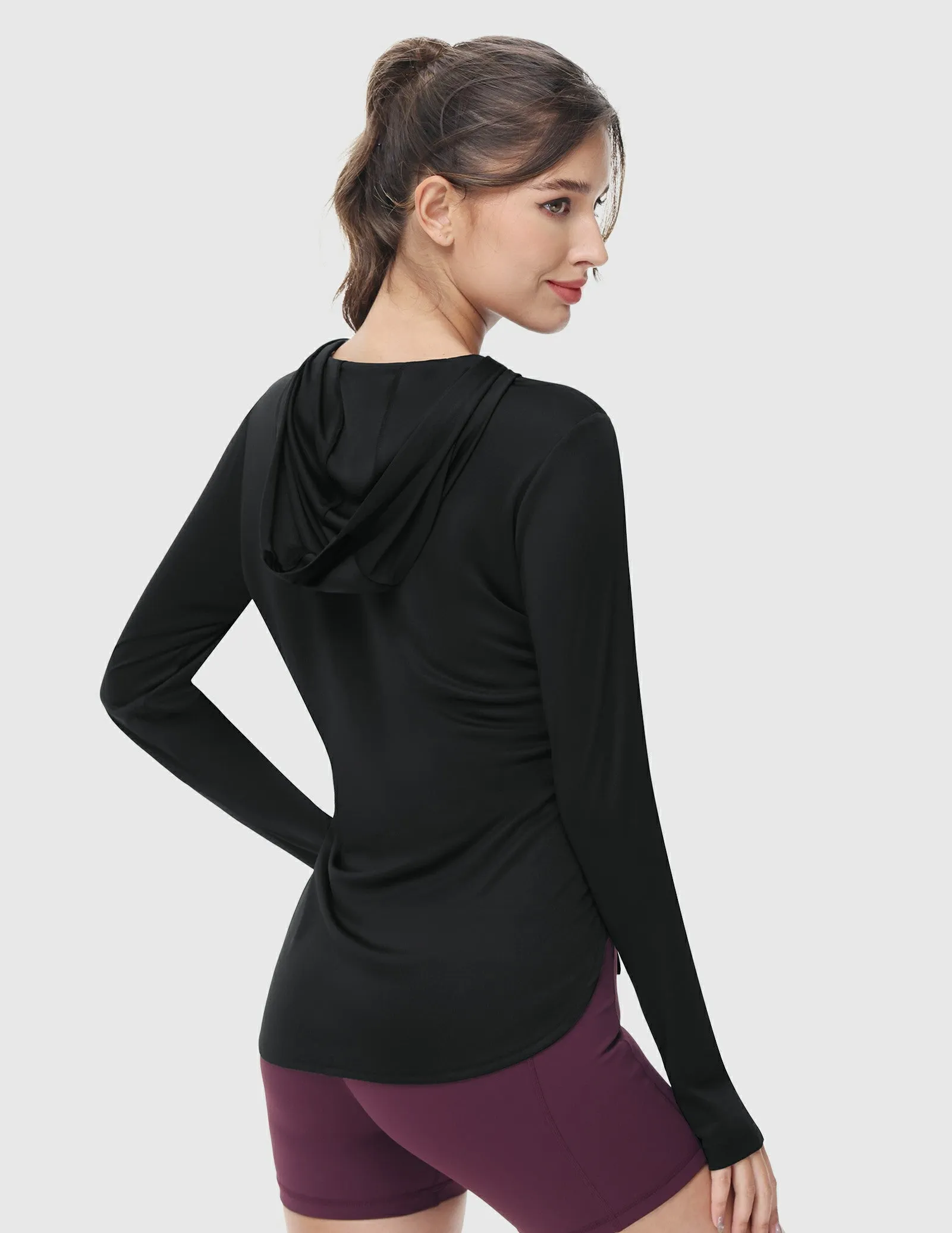 Womens UPF 50  Sun Protection Hoodie Shirts