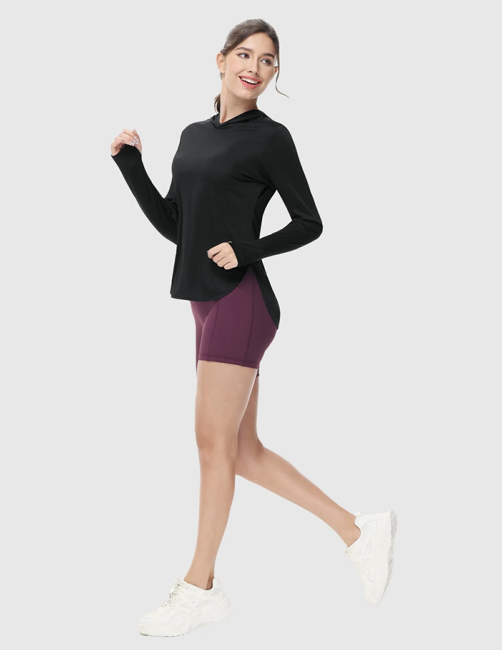 Womens UPF 50  Sun Protection Hoodie Shirts