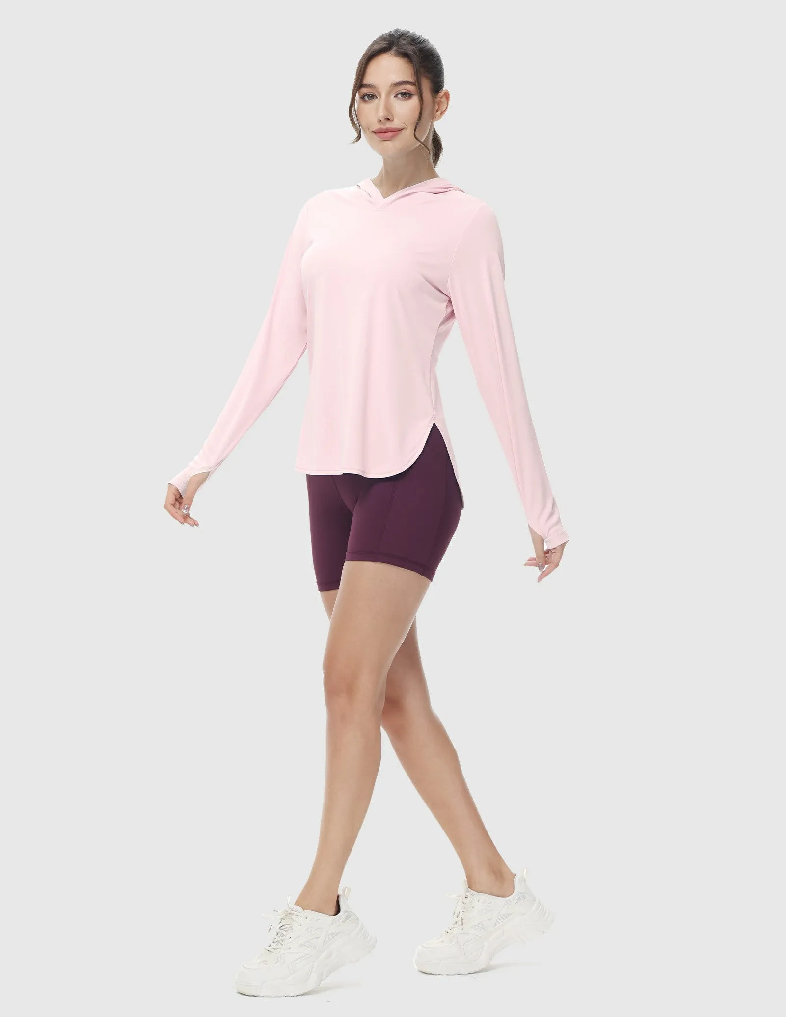 Womens UPF 50  Sun Protection Hoodie Shirts
