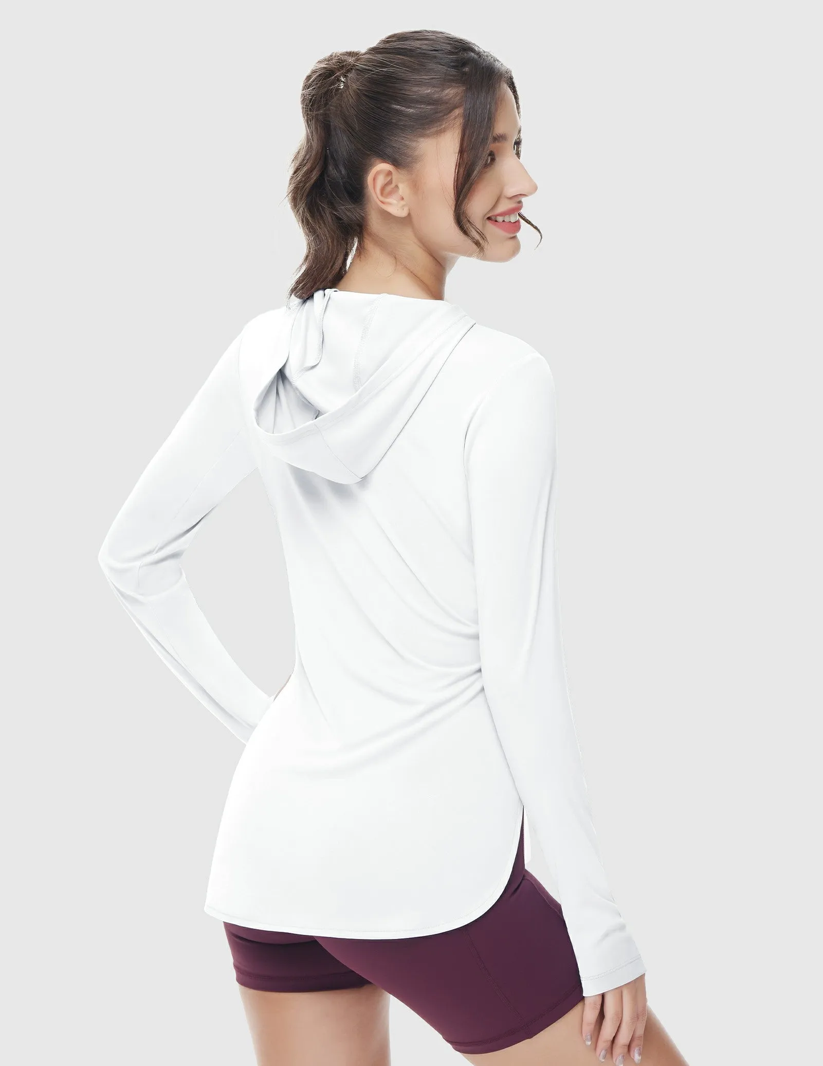 Womens UPF 50  Sun Protection Hoodie Shirts