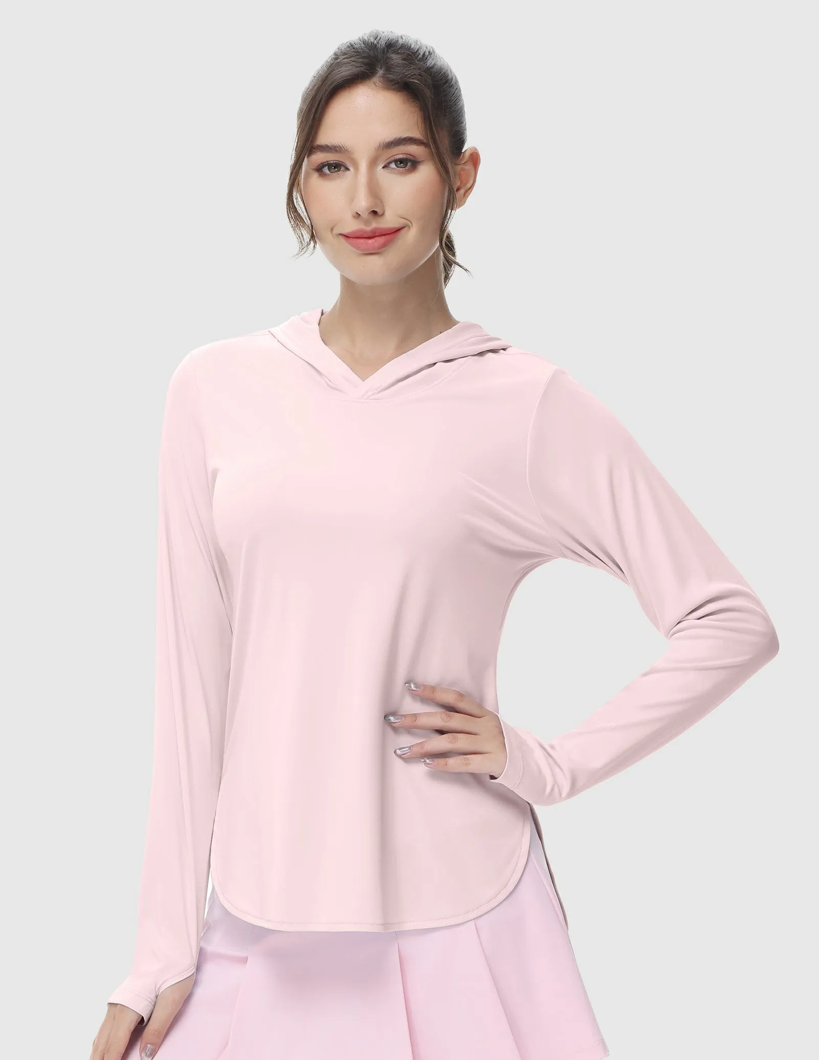 Womens UPF 50  Sun Protection Hoodie Shirts