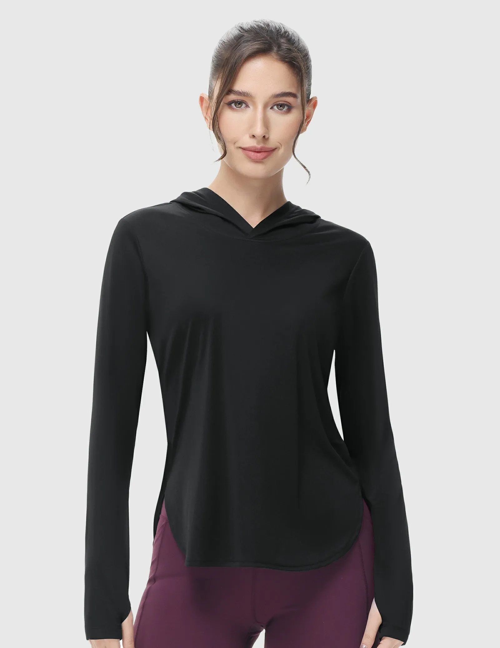 Womens UPF 50  Sun Protection Hoodie Shirts