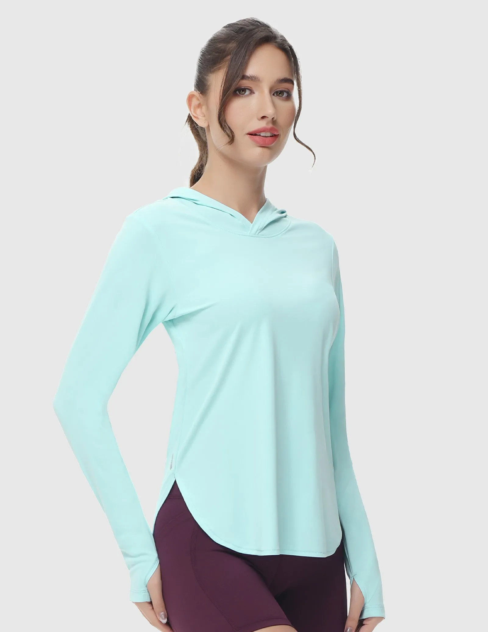 Womens UPF 50  Sun Protection Hoodie Shirts