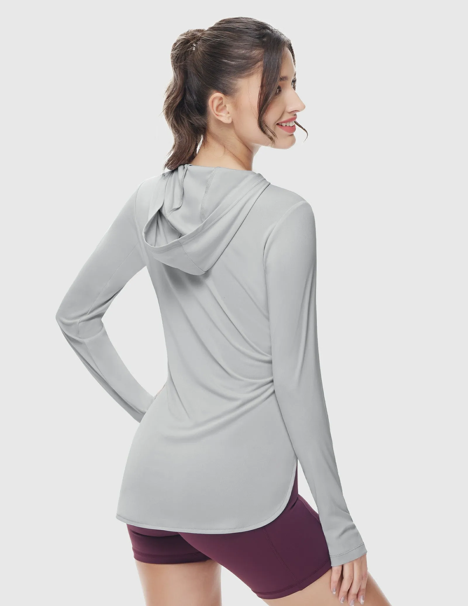 Womens UPF 50  Sun Protection Hoodie Shirts