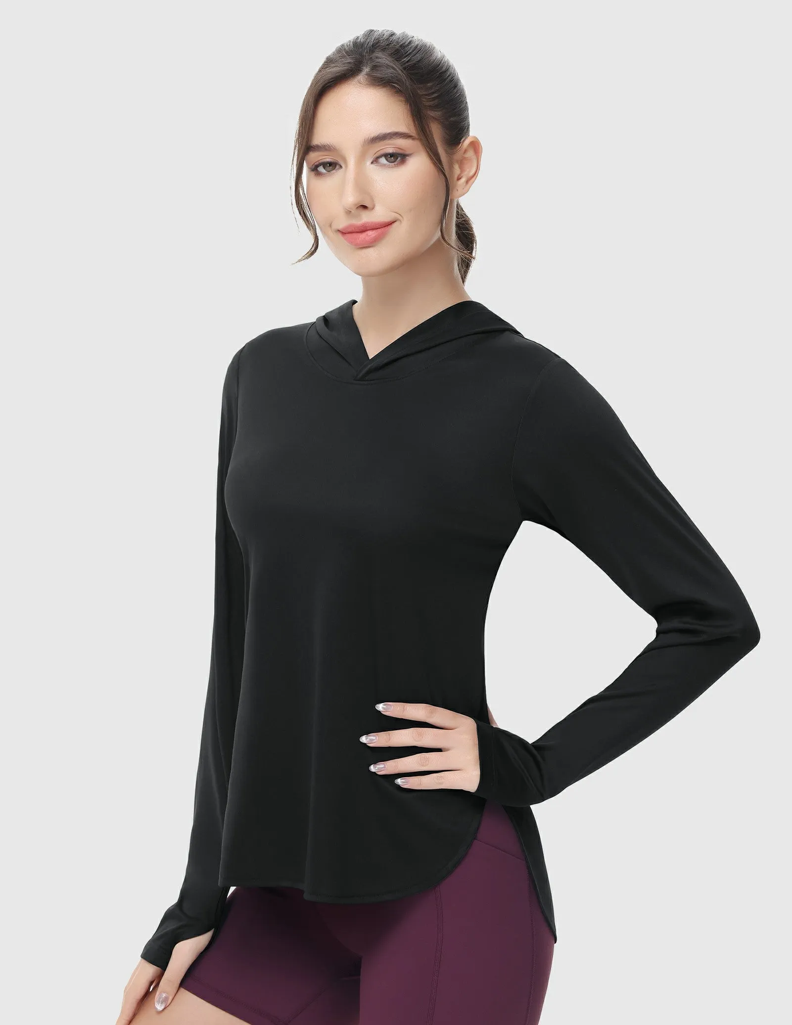 Womens UPF 50  Sun Protection Hoodie Shirts